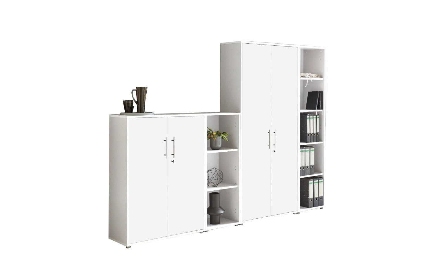AKTENSCHRANK 257/186/33 cm  - Weiß, MODERN, Holzwerkstoff (257/186/33cm) - MID.YOU