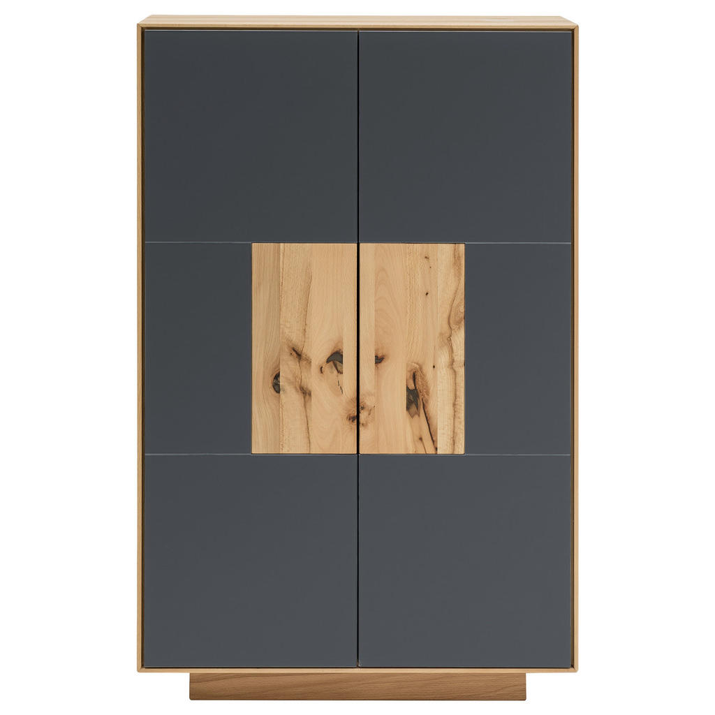Thumbnail - Linea Natura Schuhschrank, Anthrazit, Buche, Holz, Kernbuche, massiv, 3 Fächer, 72x112x37 cm, erweiterbar, Typenauswahl,...