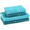 FROTTIERSET Petrol, Blau 4-teilig  - Blau/Petrol, Textil (50/100cm) - Esposa