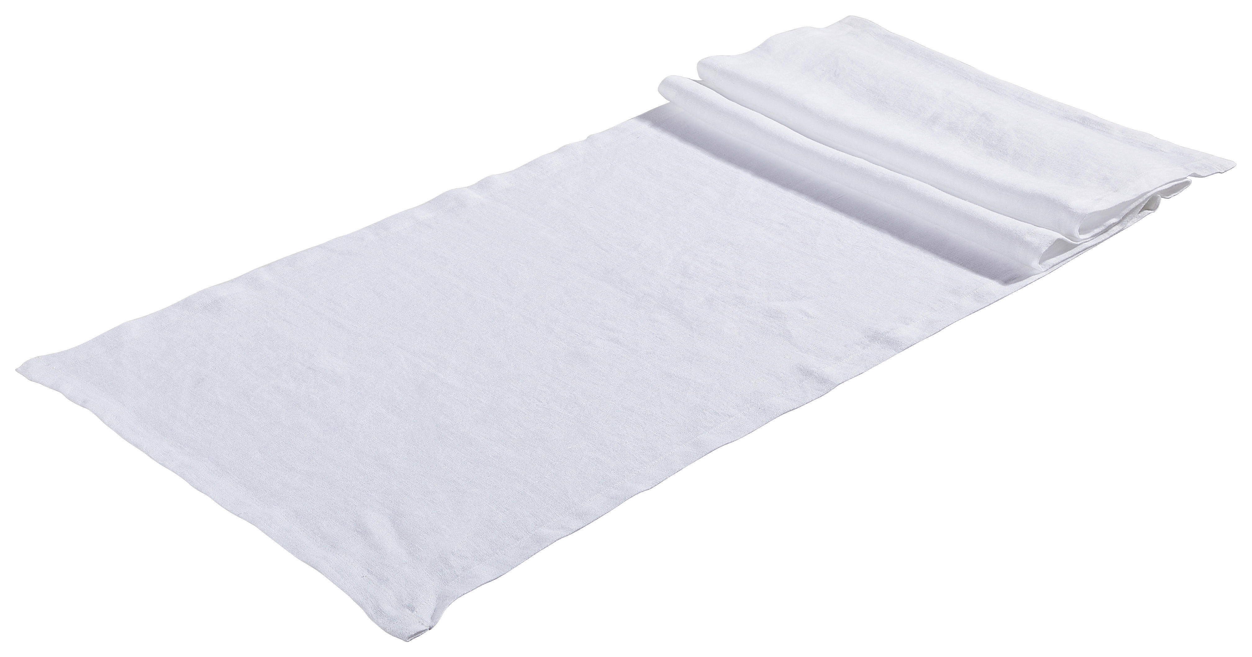 Leinen-Tischläufer 40/150cm Textil Leinenoptik Weiß 40/150 cm  - Weiß, Trend, Textil (40/150cm) - Ambiente