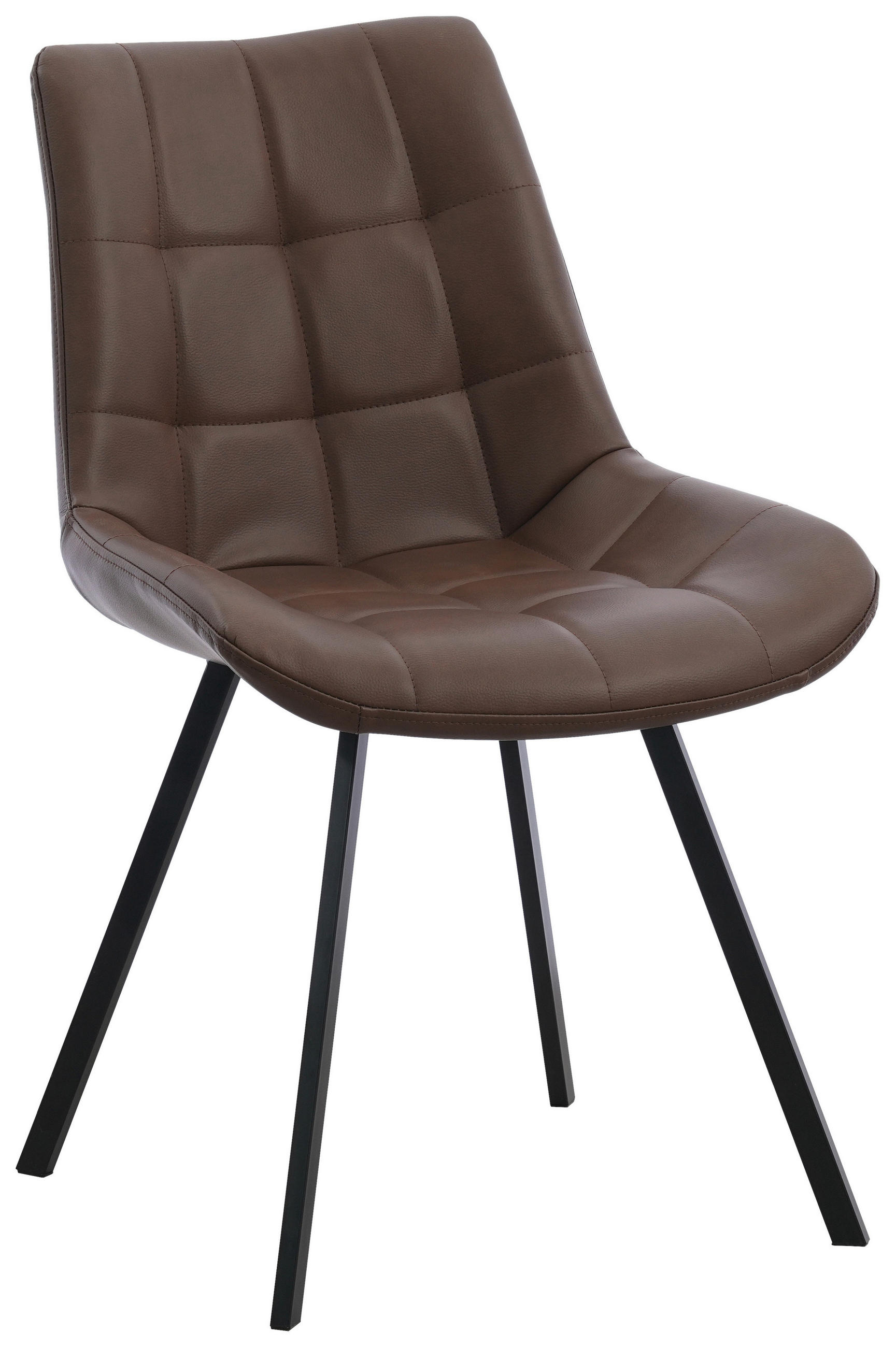 STUHL   Mikrofaser  Braun, Schwarz  - Schwarz/Braun, MODERN, Textil/Metall (54/86/62cm) - MID.YOU