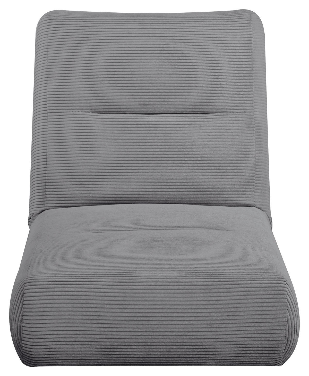 SCHLAFSESSEL in Cord Grau  - Grau, Design, Textil (81/88/160cm) - Livetastic