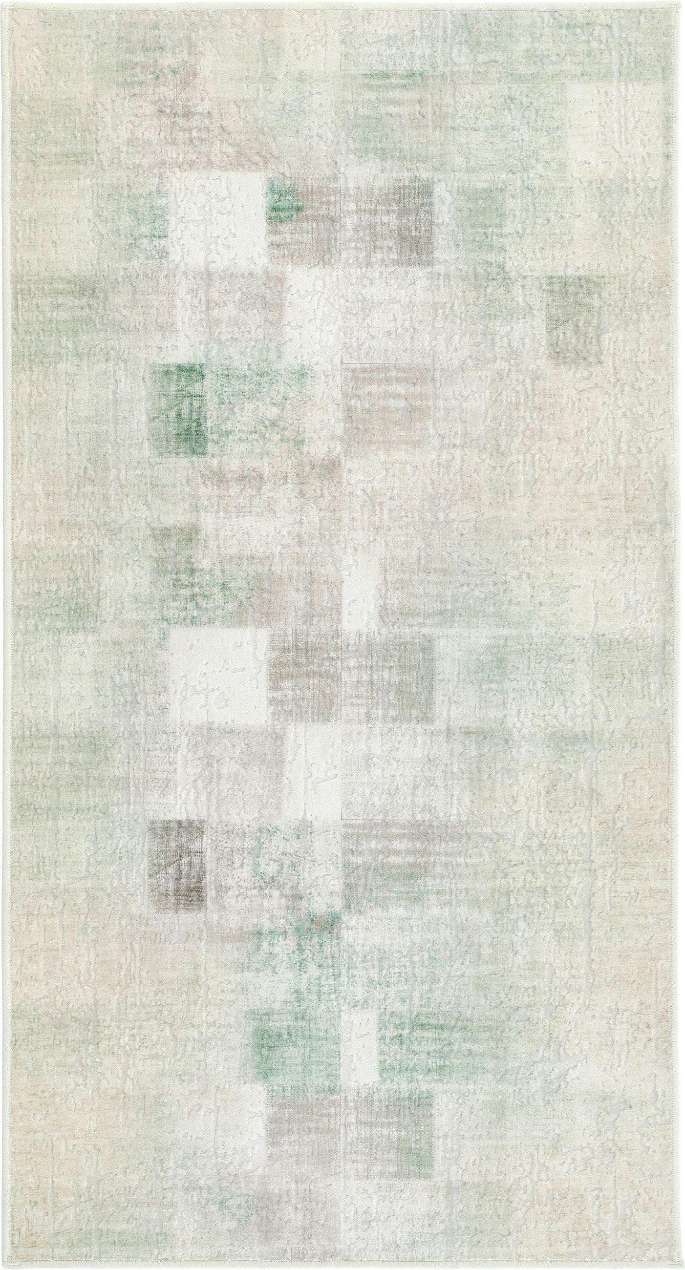 VINTAGE-TEPPICH 80/150 cm ONDEA MARTIN, waschbar Creme, Hellgrau, Mintgrün rechteckig  - Creme/Hellgrau, Design, Kunststoff/Textil (80/150cm) - Lindorug