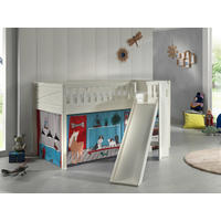 SPIELBETT Kiefer massiv 90/200 cm Weiß  - Naturfarben/Weiß, ROMANTIK / LANDHAUS, Holz (90/200cm) - Vipack