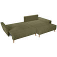 ECKSOFA  in Webstoff Olivgrün  - Buchefarben/Olivgrün, KONVENTIONELL, Holz/Textil (294/169cm) - Carryhome