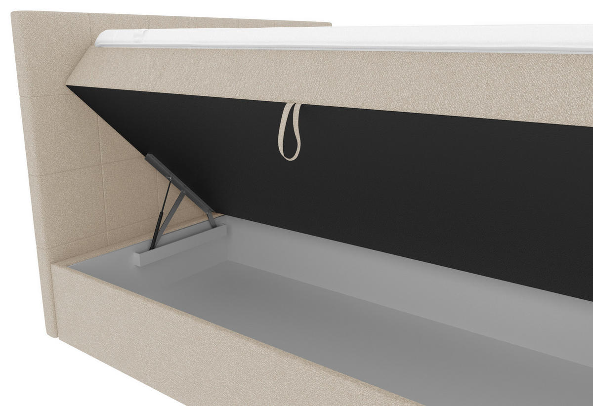 BOXBETT 160/200 cm  in Beige  - Beige, KONVENTIONELL, Kunststoff/Textil (160/200cm) - Boxxx