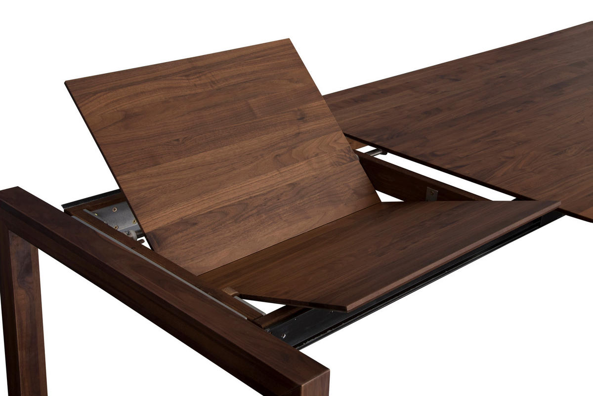 ESSTISCH in Holz 160-220/90/75 cm  - Nussbaumfarben, Konventionell, Holz (160-220/90/75cm)