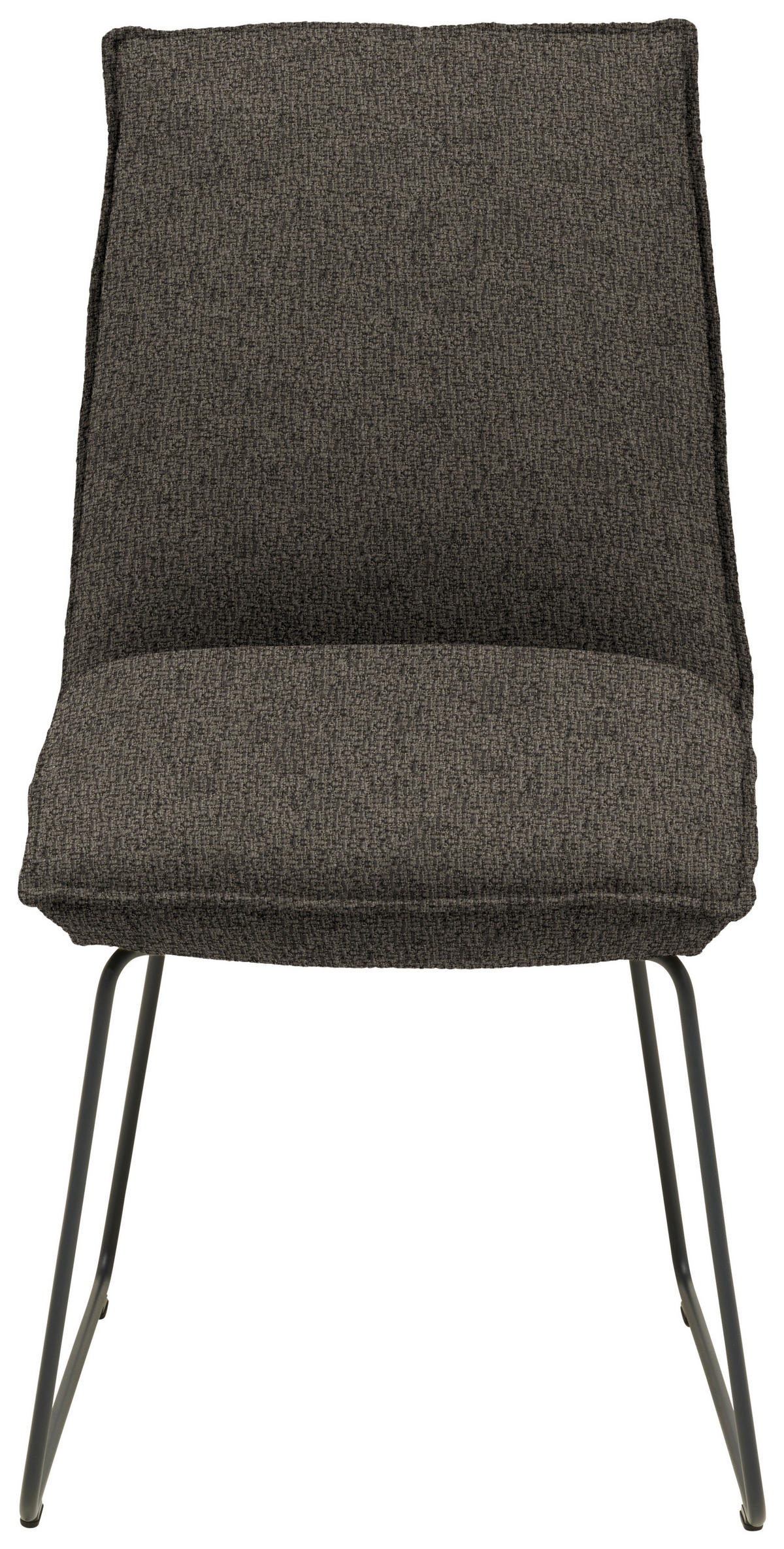 STUHL  Stoff-/Lederauswahl Webstoff  - Dunkelbraun/Graphitfarben, Design, Textil/Metall (52/85/66cm) - Cassando