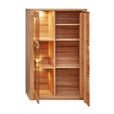 VITRINE  in massiv Kernbuche Kernbuche - Edelstahlfarben/Kernbuche, Natur, Glas/Holz (85/137/40cm) - Carryhome