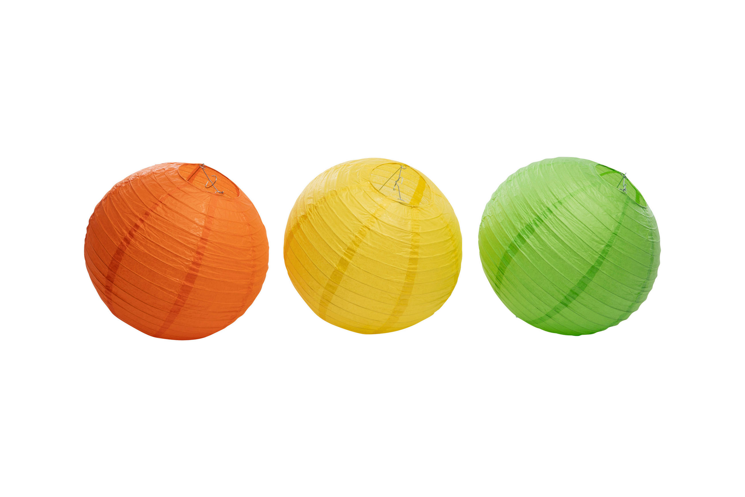 LAMPION - Gelb/Orange, LIFESTYLE, Holz/Papier (30cm)