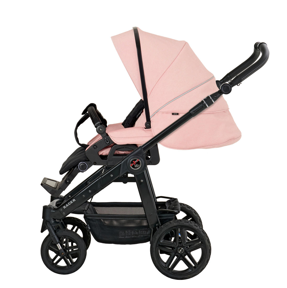 KINDERWAGENSET RACER GTS  - Lachsfarben/Cappuccino, Basics, Textil/Metall (59/113/101cm) - Hartan