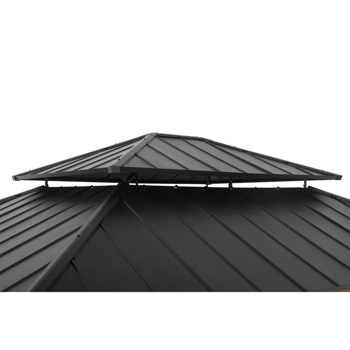 PAVILLON 450/320/390 cm   - Schwarz/Grau, Basics, Holz/Metall (450/320/390cm)