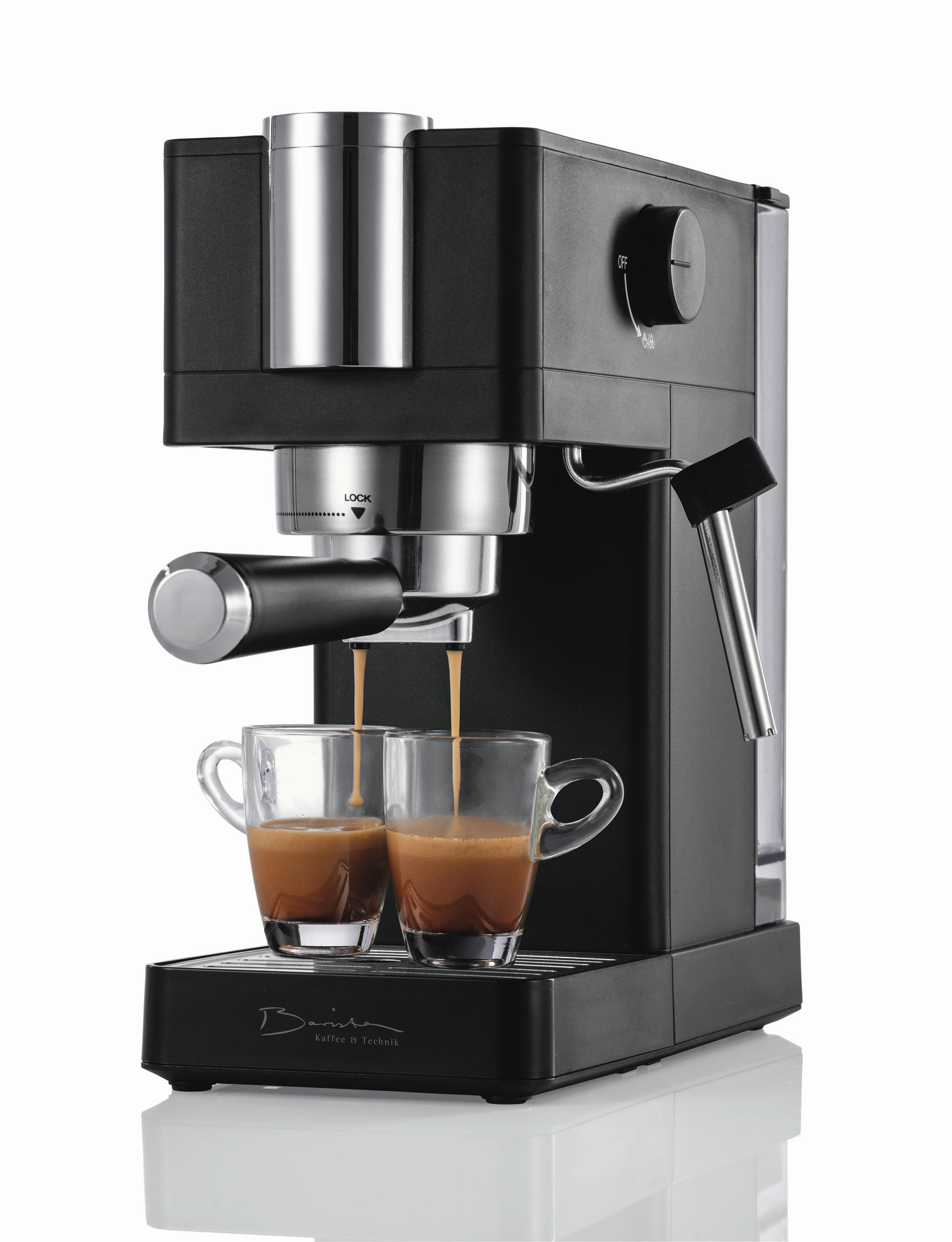 ESPRESSOMASCHINE Barista  - Silberfarben/Schwarz, Design, Kunststoff/Metall (29,5/14/29cm)