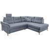 ECKSOFA in Chenille Hellblau  - Naturfarben/Hellblau, Modern, Holz/Textil (264/206cm) - Livetastic