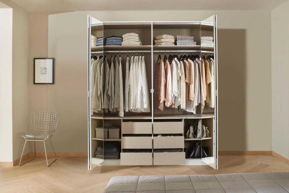 FALTTÜRENSCHRANK in Dunkelgrau  - Dunkelgrau, Holzwerkstoff (181/229/54cm) - Boxxx