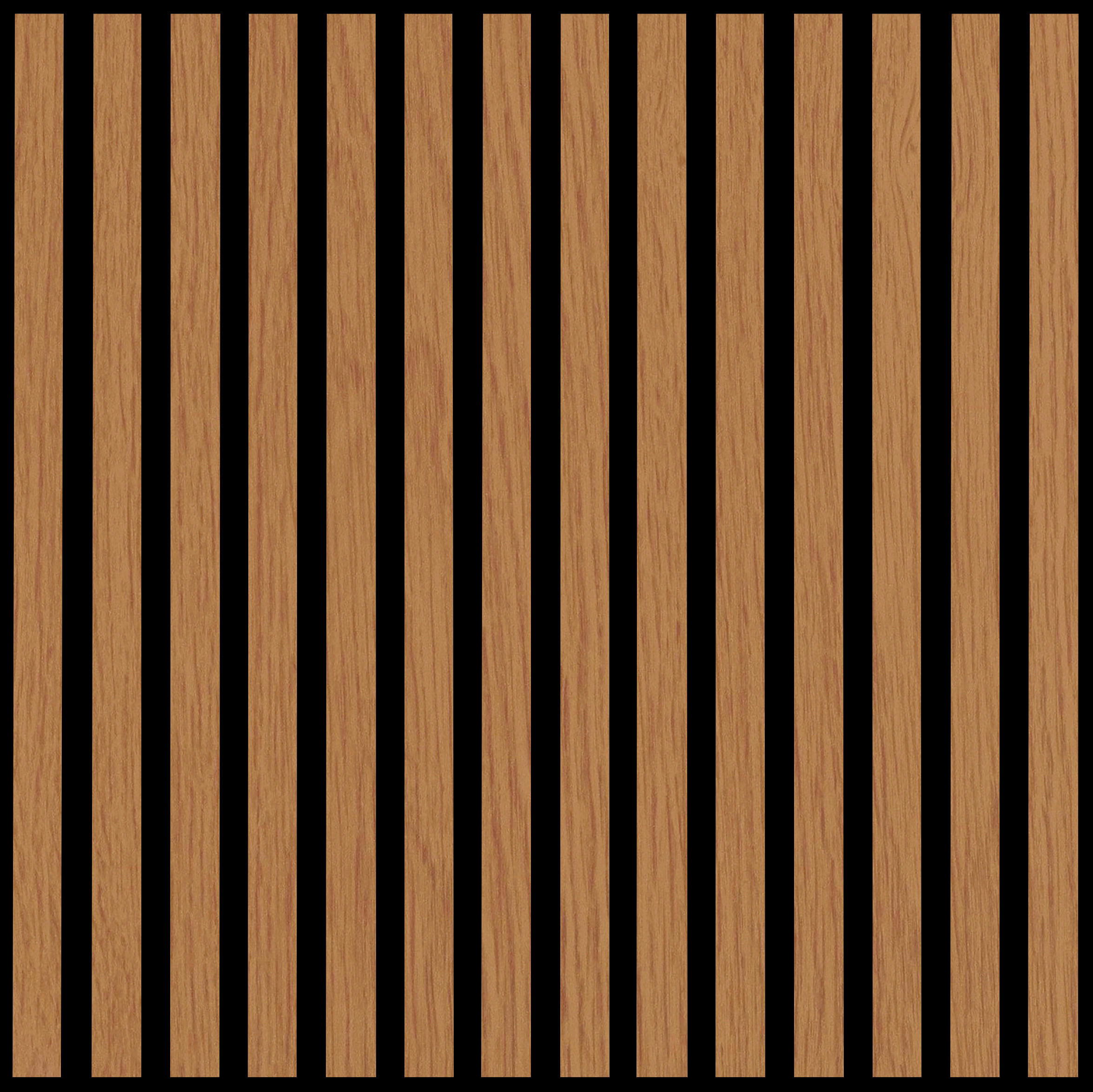 AKUSTIKPANEEL Eiche foliert 57.25/1.9/267 cm  - Eichefarben, KONVENTIONELL, Holzwerkstoff/Textil (57.25/1.9/267cm)