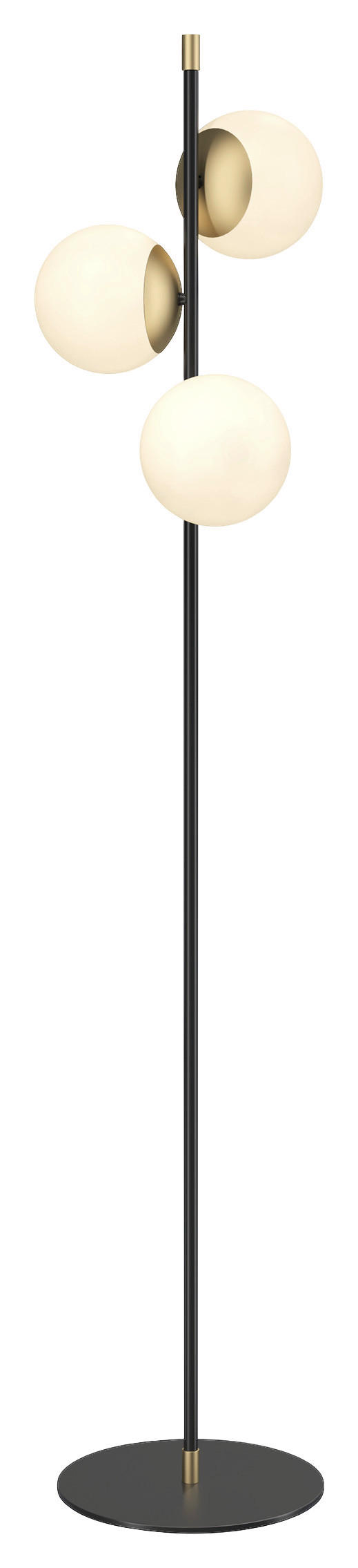 STEHLEUCHTE - Goldfarben/Schwarz, Trend, Glas/Metall (37,7/150/37,7cm) - MAYTONI