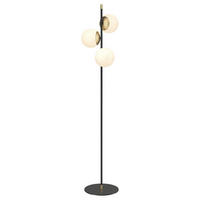 STEHLEUCHTE - Goldfarben/Schwarz, Trend, Glas/Metall (37,7/150/37,7cm) - MAYTONI