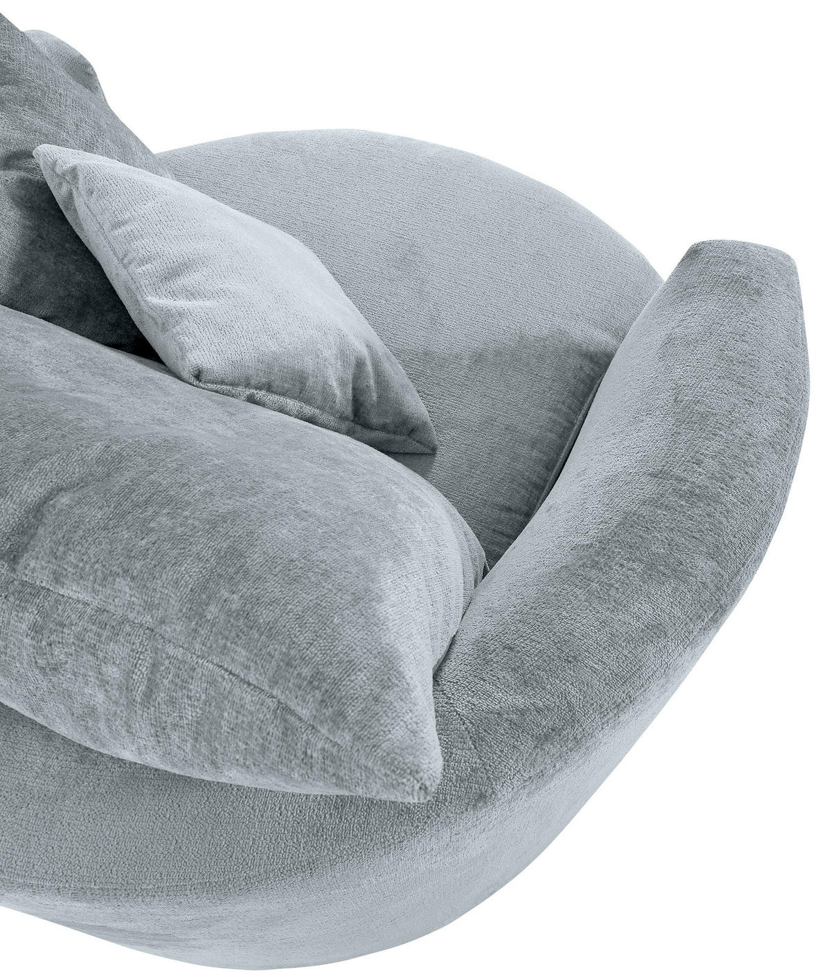 SESSEL in Chenille Hellblau  - Schwarz/Hellblau, Konventionell, Textil/Metall (115/72/115cm) - Carryhome