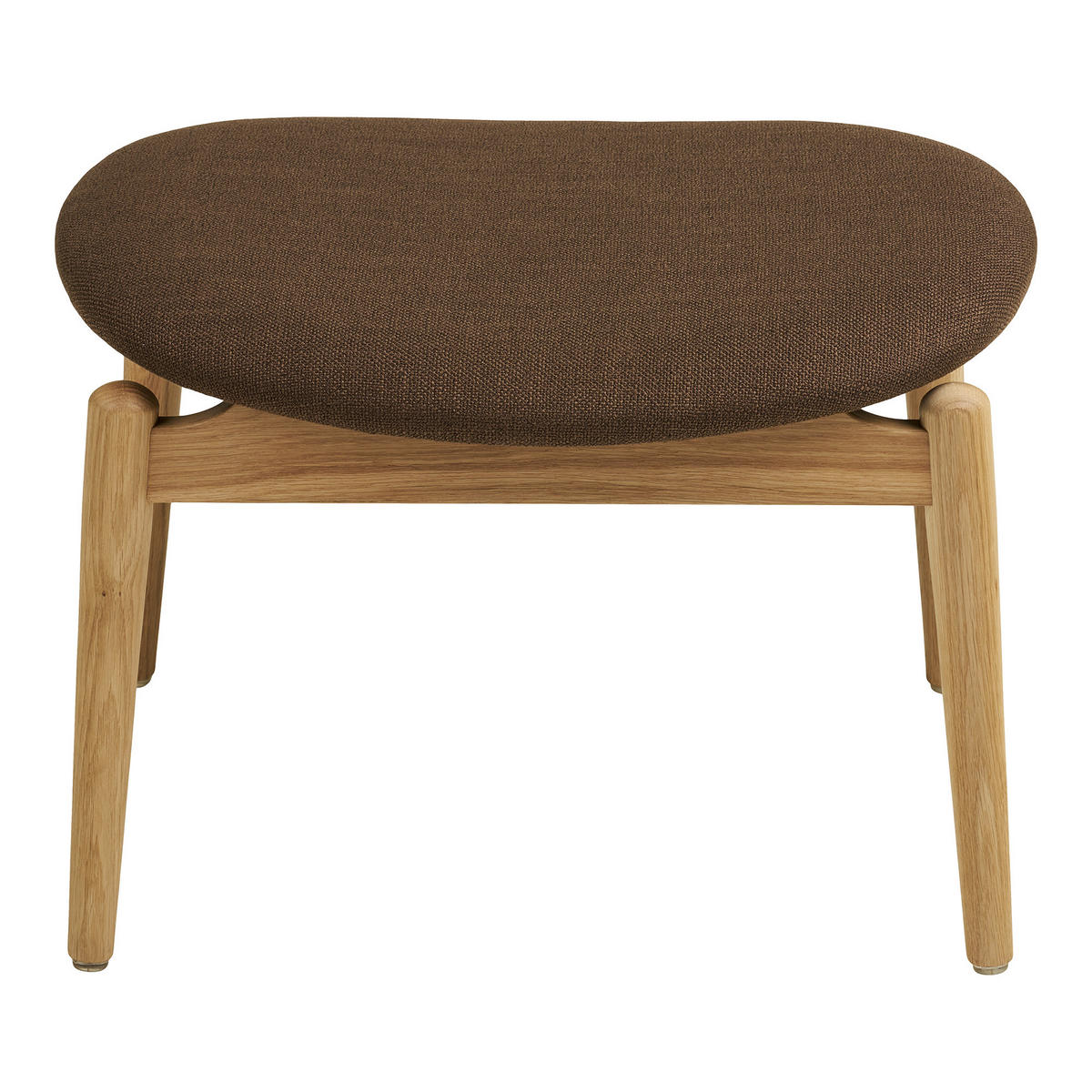 HOCKER Olvera Braun  - Eichefarben/Braun, Basics, Holz/Textil (43/53,5/38cm)