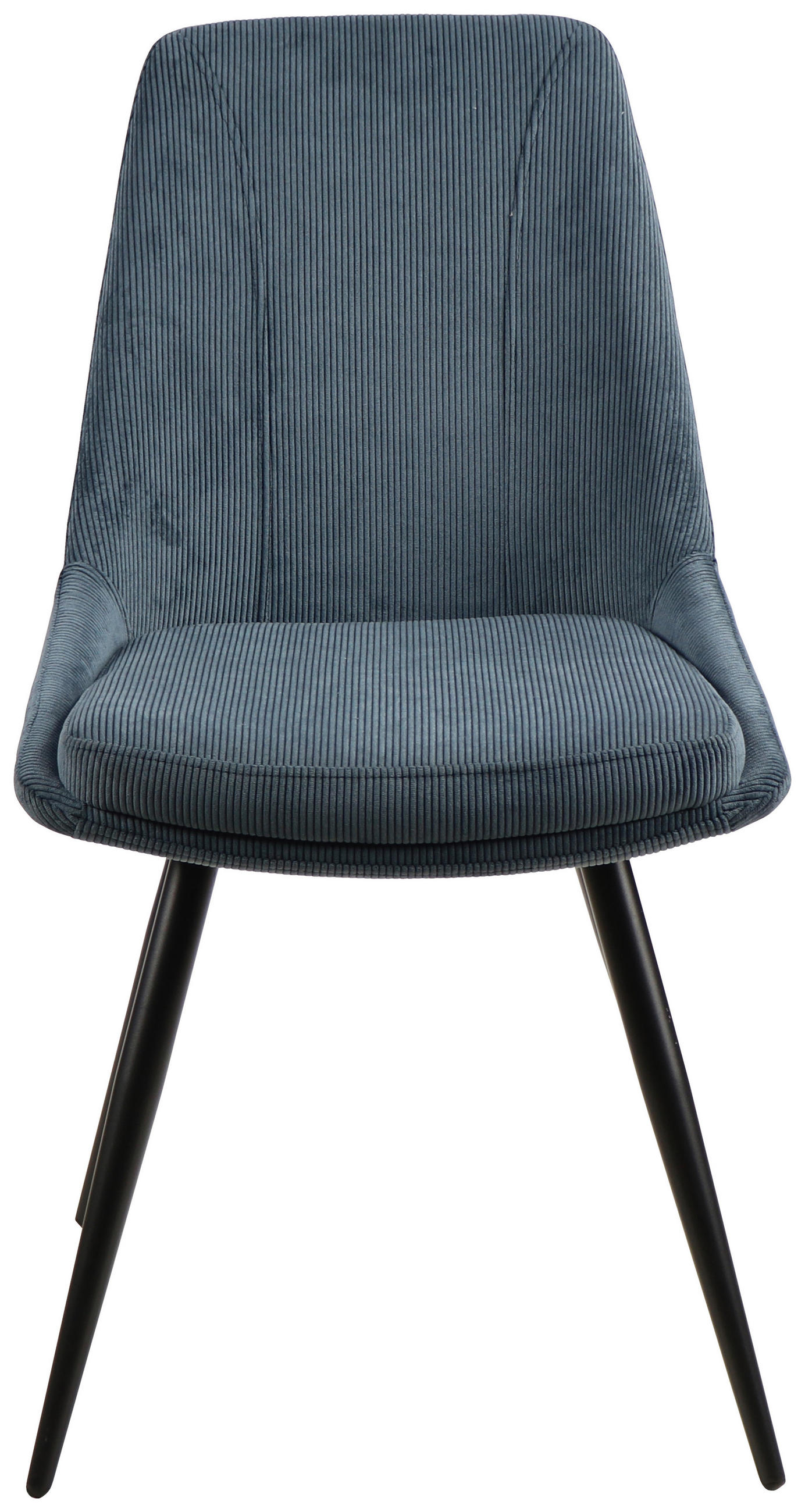 STUHL Cord Blau Pappel Sperrholz  - Blau/Schwarz, MODERN, Holz/Textil (49/88/59cm) - MID.YOU