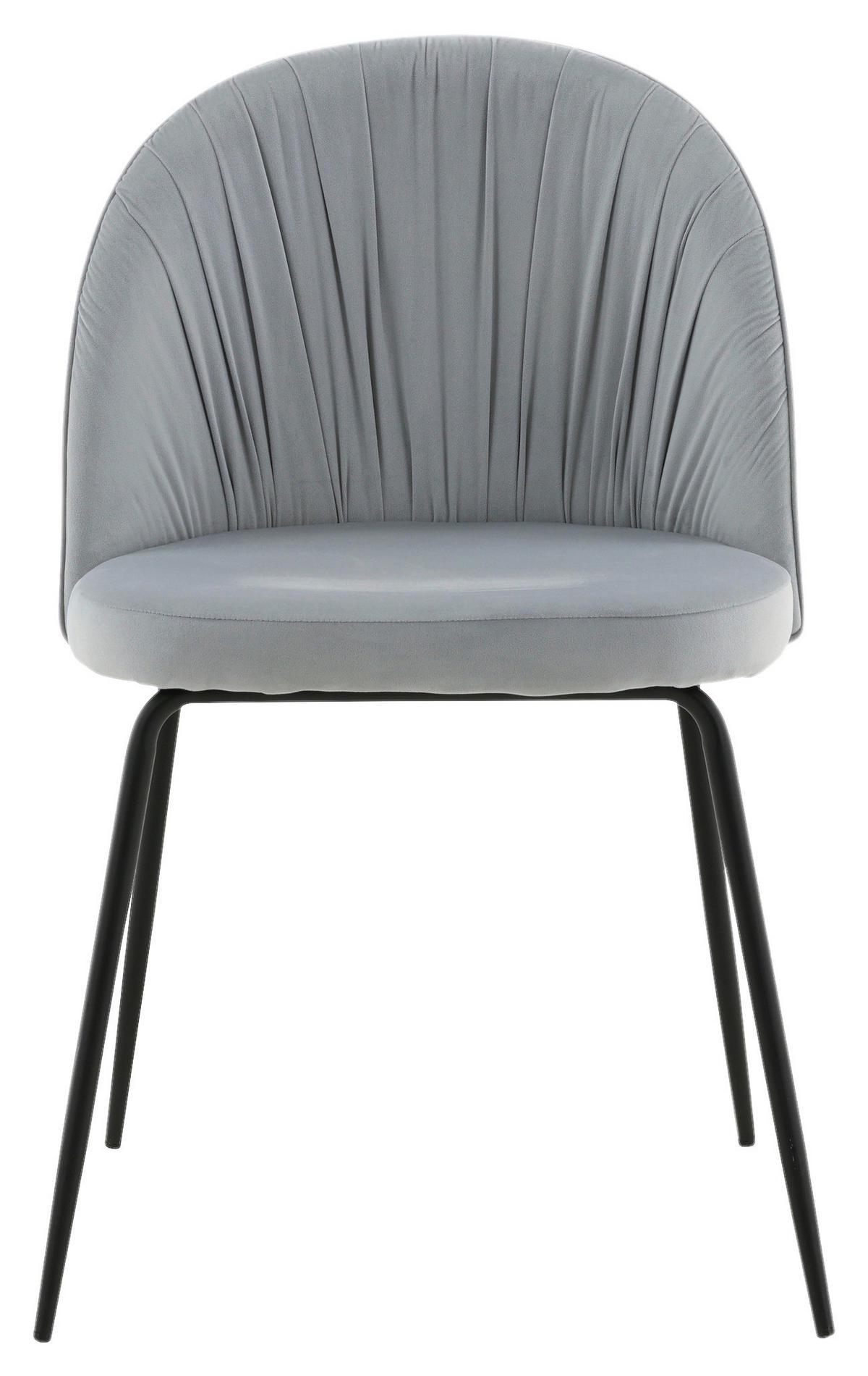 STUHL-SET  in Stahl  - Hellgrau, Design, Textil/Metall (49/79.5/50cm) - Livetastic