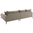 ECKSOFA  in Cord Taupe  280/173 cm  - Taupe/Schwarz, KONVENTIONELL, Textil/Metall (280/173cm) - Hom`in