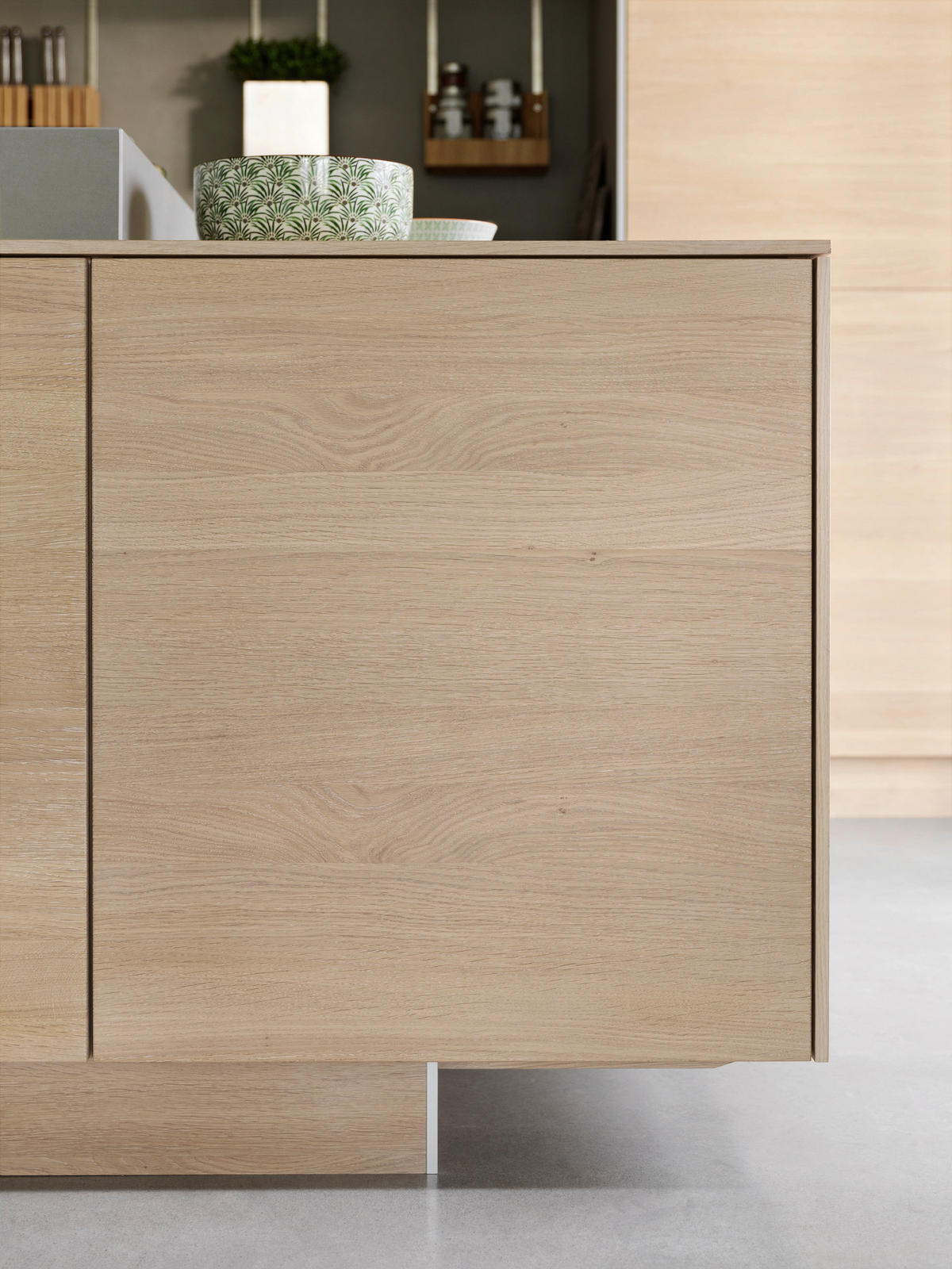 EINBAUKÜCHE   - Eiche Bianco, Design, Glas/Holz - Team 7