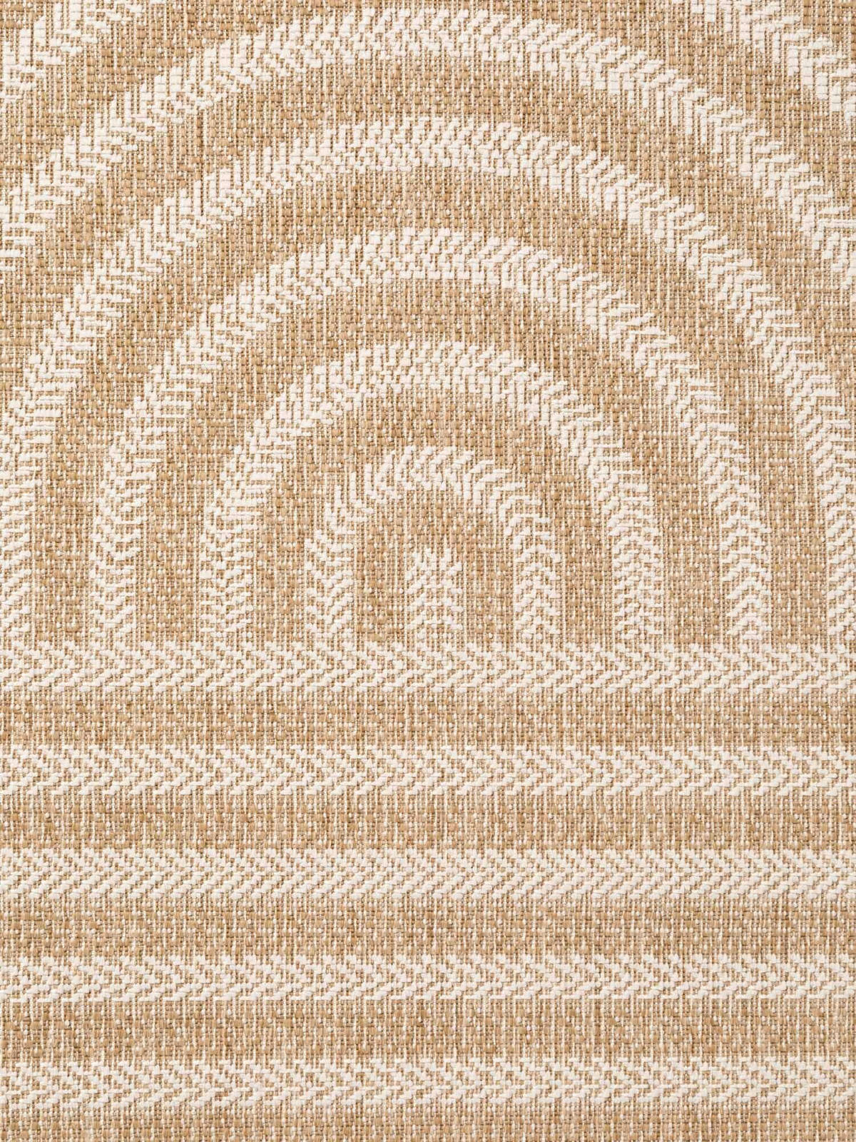 FLACHWEBETEPPICH 160/230 cm Haringey Weiß, Sandfarben oval  - Sandfarben/Weiß, Basics, Kunststoff (160/230cm) - Ted Baker