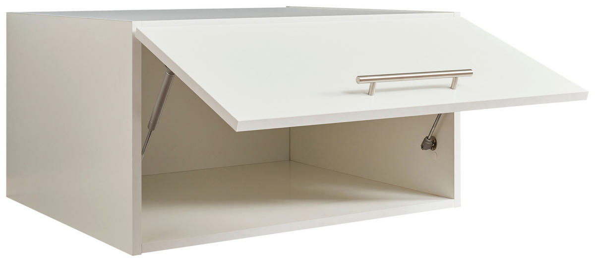 SZEKRÉNYRÁTÉT  - ezüstszínű/fehér, Design, faalapú anyag/fém (67,5/38/67,5cm) - Xora