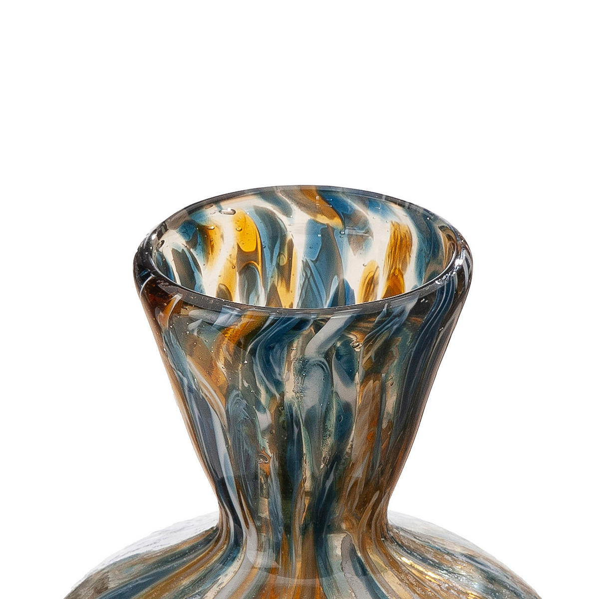 DEKOVASE  - Hellbraun/Hellblau, Basics, Glas (15/24cm)