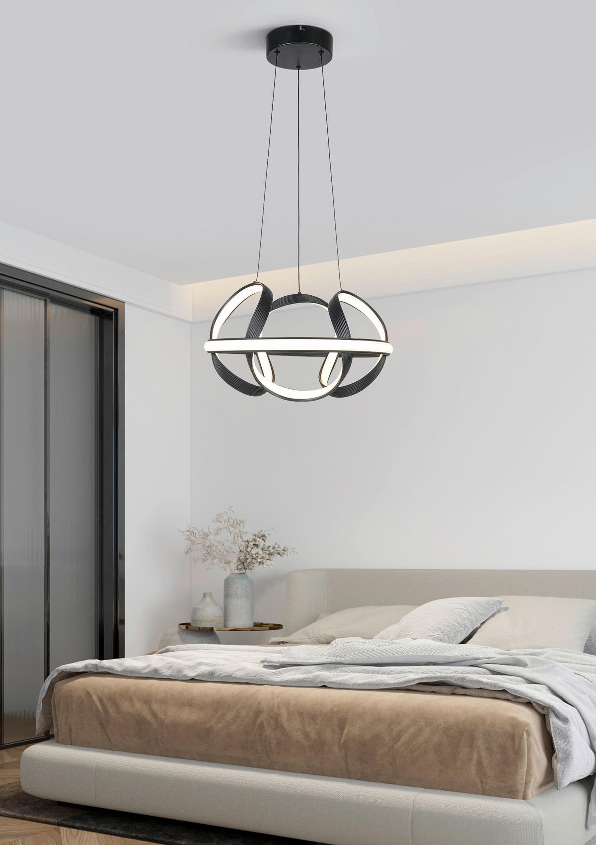 HÄNGELEUCHTE 41,5/120 cm   - Schwarz, Trend, Kunststoff/Metall (41,5/120cm) - Collet's Monde