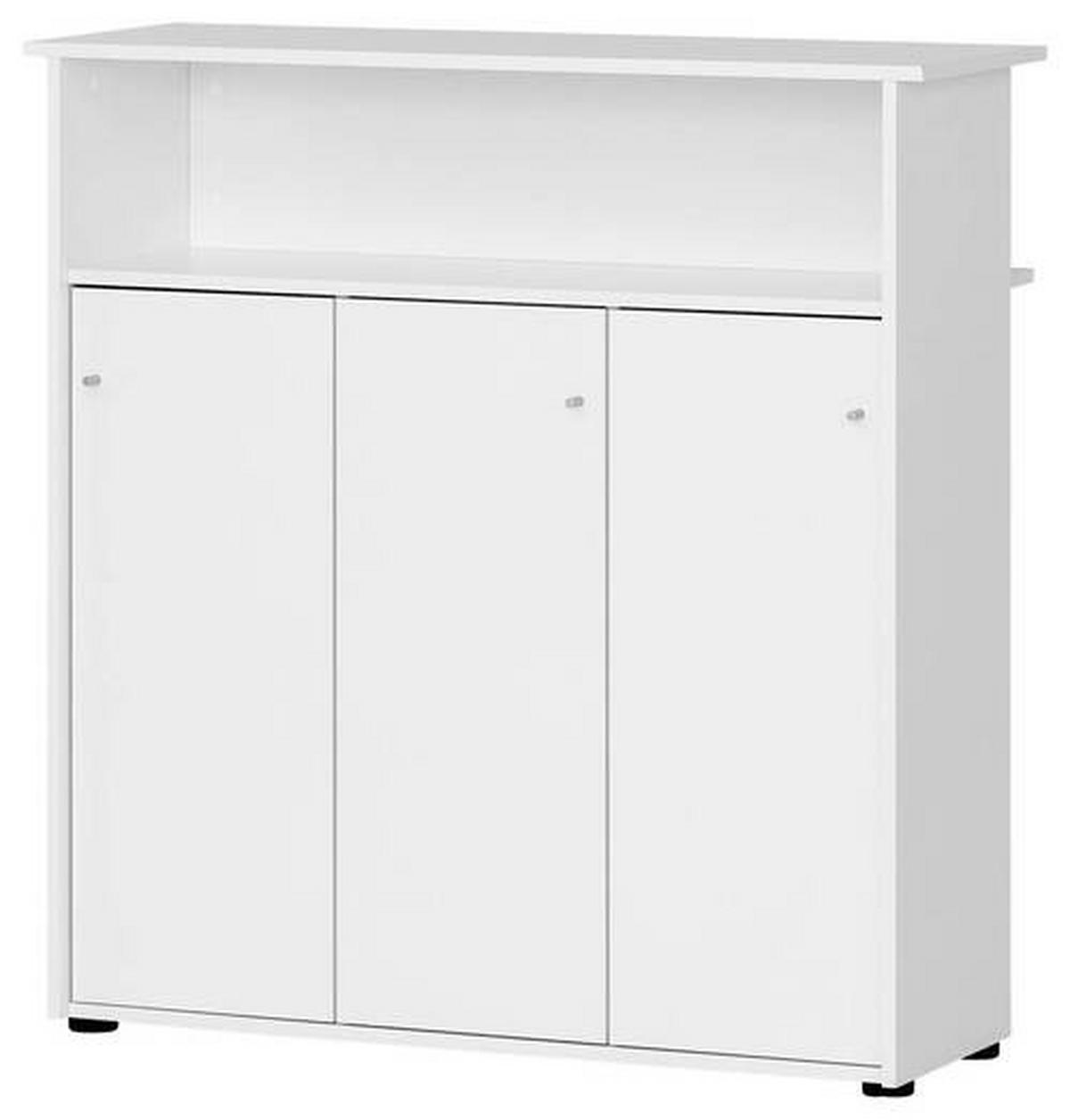 BARTISCH rechteckig Weiß  - Weiß, MODERN, Holzwerkstoff (44/107/111cm) - MID.YOU