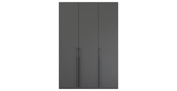 DREHTÜRENSCHRANK  in Graphitfarben  - Graphitfarben, Trend, Holzwerkstoff/Metall (151/223/60cm) - Novel
