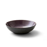 SALATSCHÜSSEL  24 cm  - Lila/Schwarz, Basics, Keramik (24cm) - Bitz