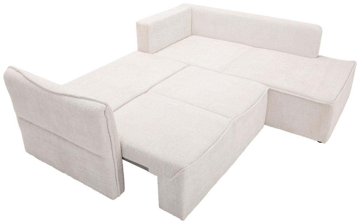 ECKSOFA in Chenille Beige  - Beige/Schwarz, Konventionell, Kunststoff/Textil (233/193cm) - Carryhome