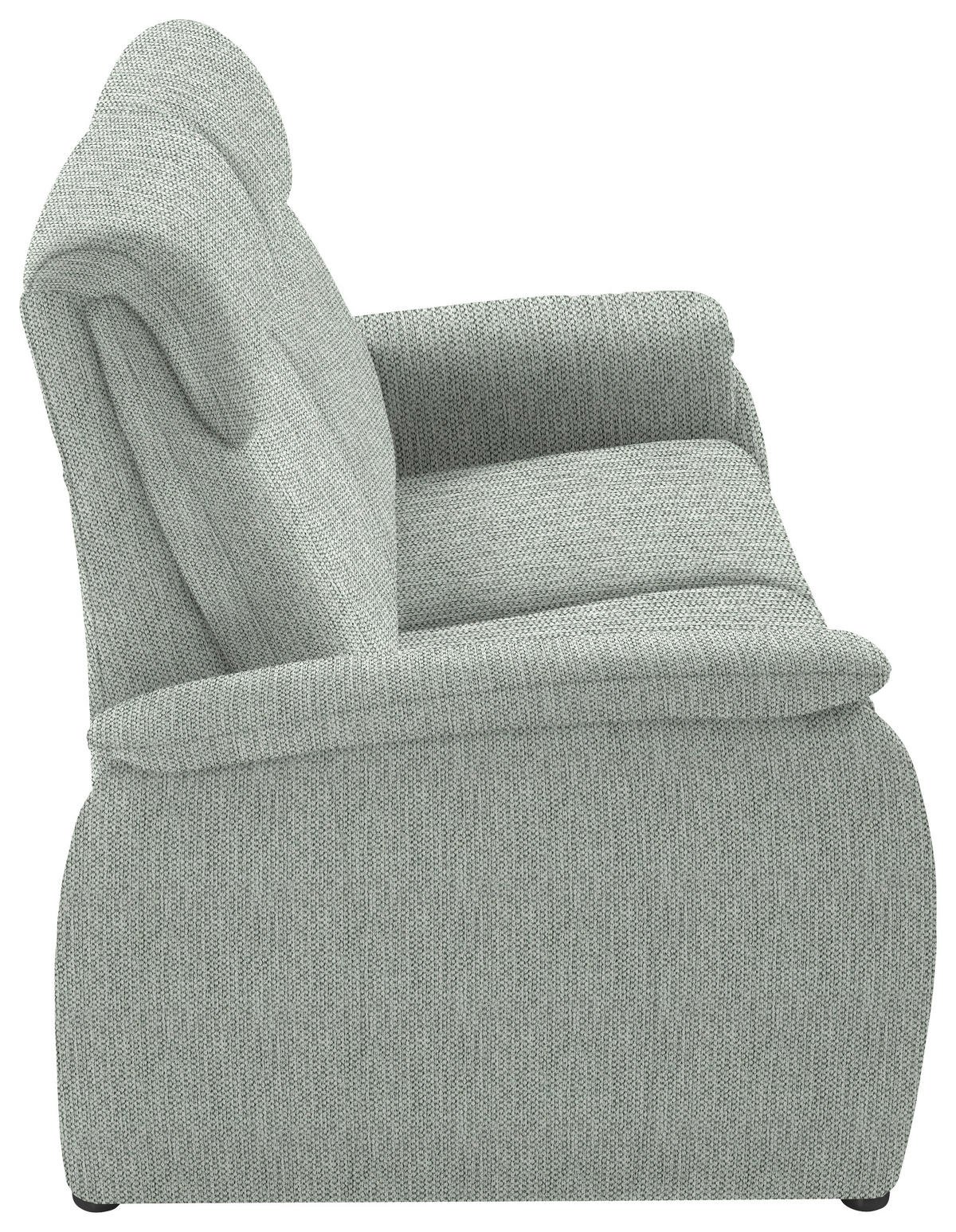 2,5-SITZER in Flachgewebe Hellgrau  - Hellgrau/Schwarz, KONVENTIONELL, Textil/Metall (178/107/97cm) - Pure Home Comfort