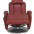 MASSAGESESSEL Kombination Echtleder/Lederlook Lederlook Rot - Chromfarben/Rot, Design, Leder/Textil (102/77/70cm) - Cantus