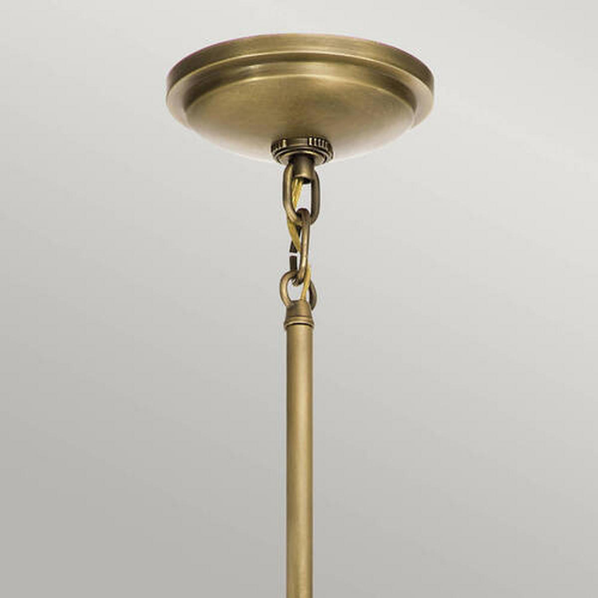 VISEČA SVETILKA  Elstead Tollis      20.4/44.5 cm      E27 - bela/barve medenine, Design, kovina/steklo (20.4/44.5cm) - Elstead Lighting