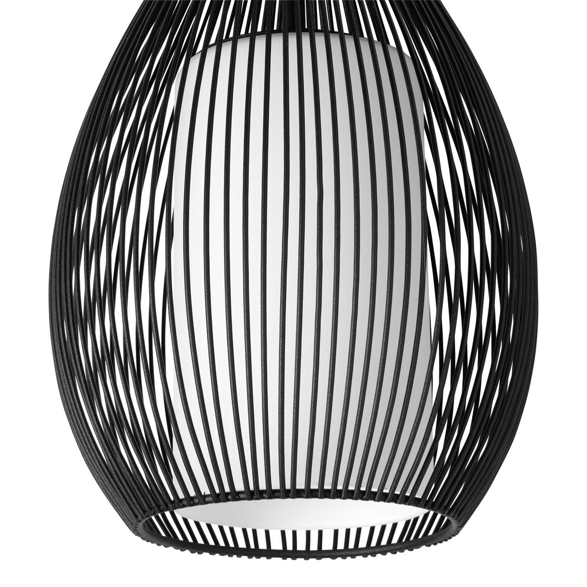 ZÁVĚSNÉ SVÍTIDLO, 19/110 cm  - bílá/černá, Design, kov/sklo (19/110cm) - Eglo