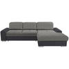 ECKSOFA in Webstoff Grau, Dunkelgrau  - Dunkelgrau/Silberfarben, Konventionell, Holz/Textil (286/203cm) - Livetastic