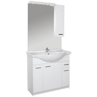 KUPAONICA  bijela  - bijela, Konvencionalno, drvni materijal/keramika (86,8/192/49cm)