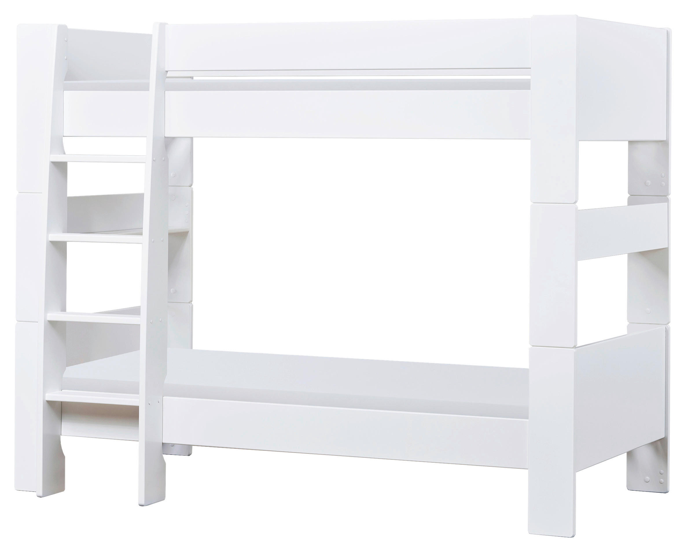 ETAGENBETT 90/200 cm Weiß  - Naturfarben/Weiß, MODERN, Holzwerkstoff (90/200cm) - MID.YOU