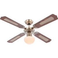 DECKENVENTILATOR  106,6/41,5 cm    - Eichefarben, Konventionell, Glas/Holz (106,6/41,5cm) - Globo
