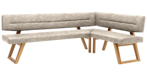 ECKBANK 195/155 cm  in Naturfarben  - Eichefarben/Naturfarben, KONVENTIONELL, Holz/Textil (195/155cm) - Dieter Knoll