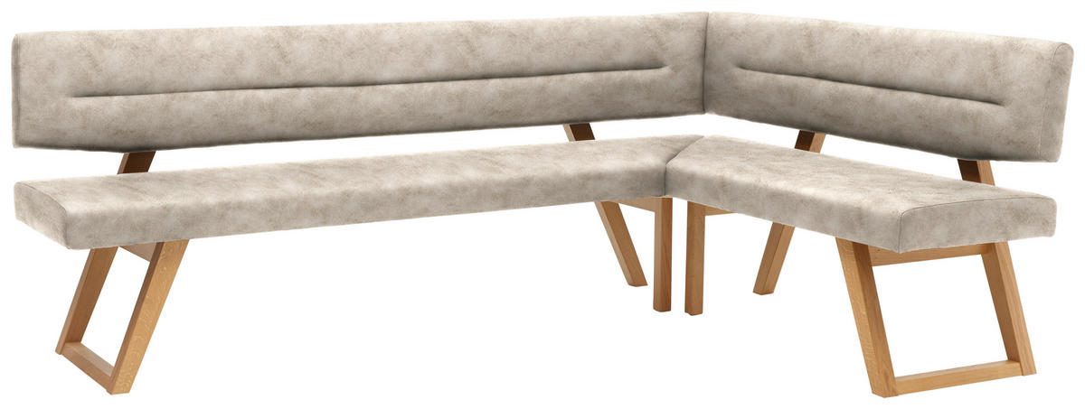ECKBANK 215/155 cm  in Naturfarben  - Eichefarben/Naturfarben, KONVENTIONELL, Holz/Textil (215/155cm) - Dieter Knoll