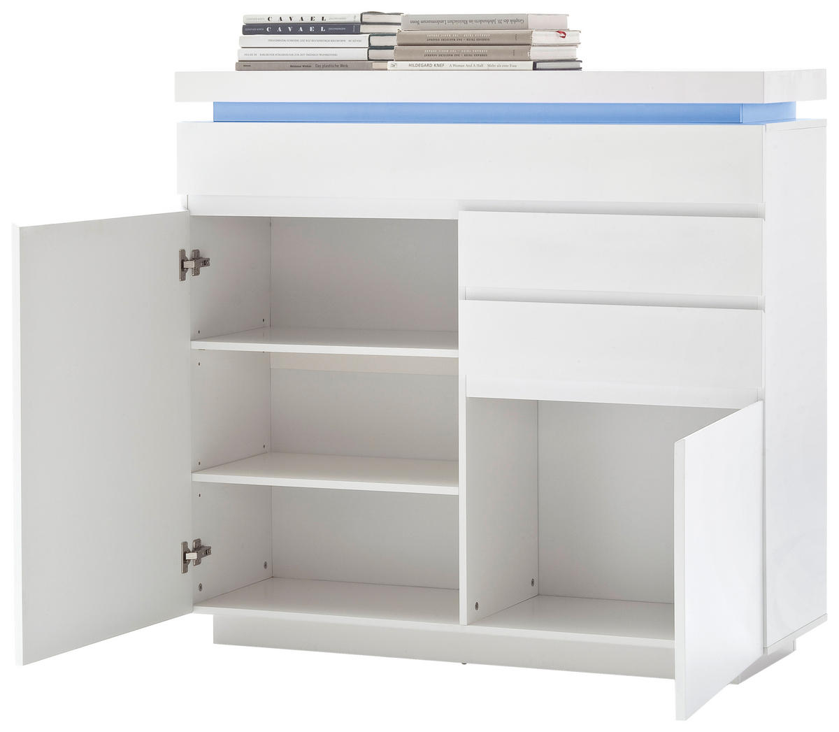 KOMMODE 120/114/40 cm Weiss Hochglanz  - Weiss Hochglanz, Design, Holzwerkstoff (120/114/40cm)