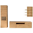 WOHNWAND  in Eichefarben  300/206/52 cm  - Eichefarben, KONVENTIONELL, Glas/Holzwerkstoff (300/206/52cm) - Cantus