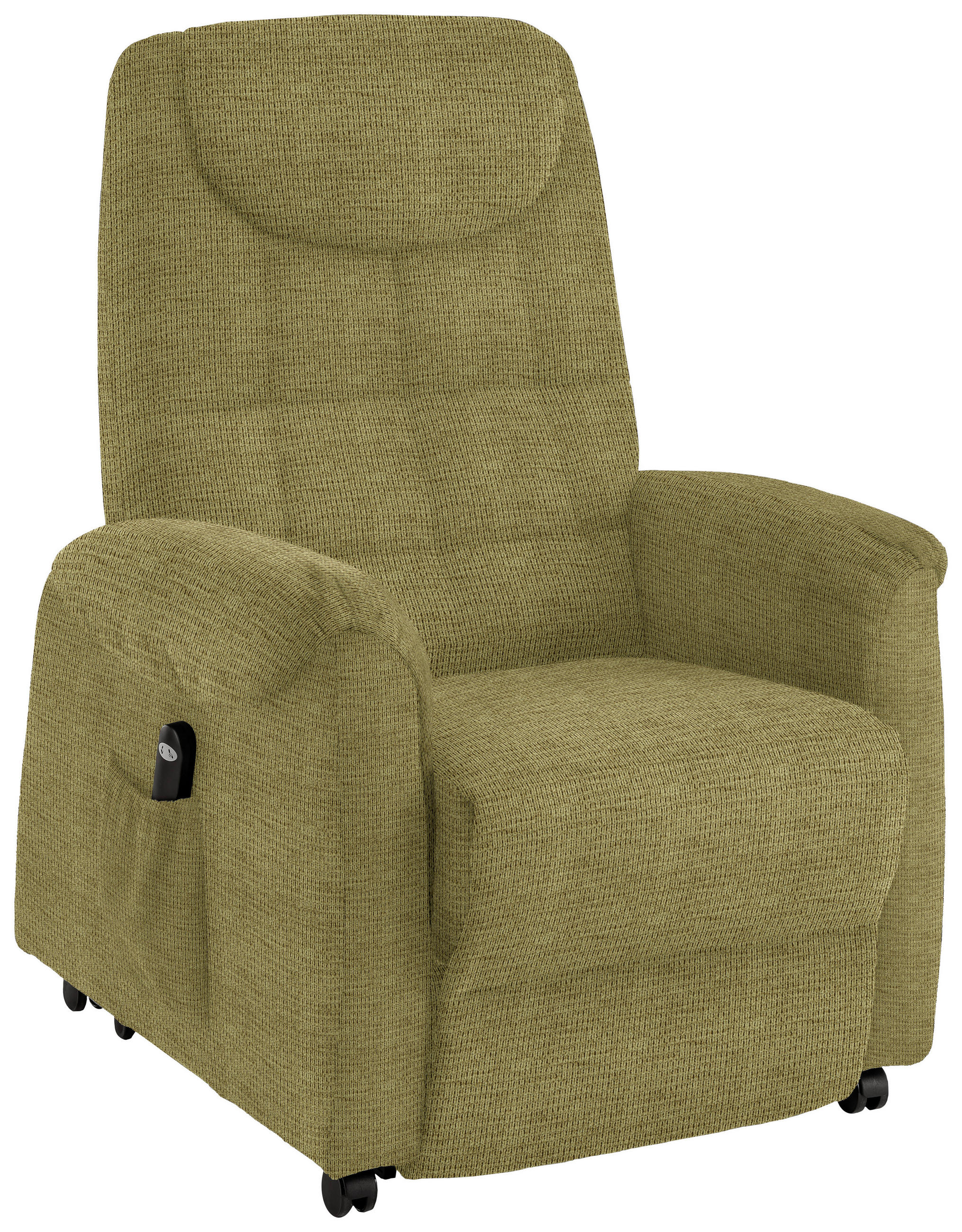 FERNSEHSESSEL  mit Relaxfunktion, Aufstehhilfe Mikrofaser Olivgrün  - Schwarz/Olivgrün, KONVENTIONELL, Kunststoff/Textil (83/113/92cm) - Xora