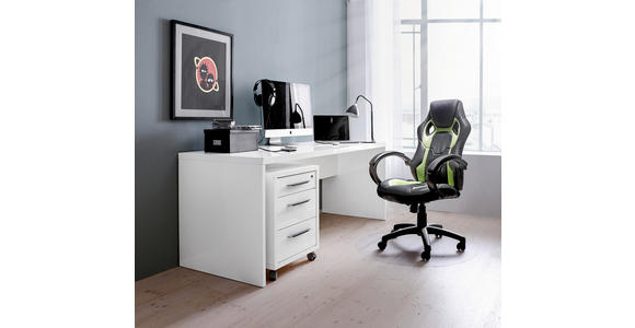 ROLLCONTAINER 48/63/45 cm  - Weiß Hochglanz/Anthrazit, Design, Holzwerkstoff/Kunststoff (48/63/45cm) - Carryhome